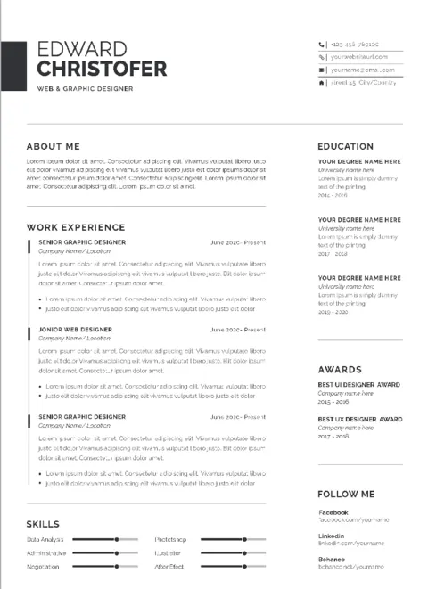 Modelo de CV AiKCV